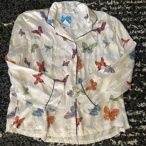 Nick and Nora silk pajama top